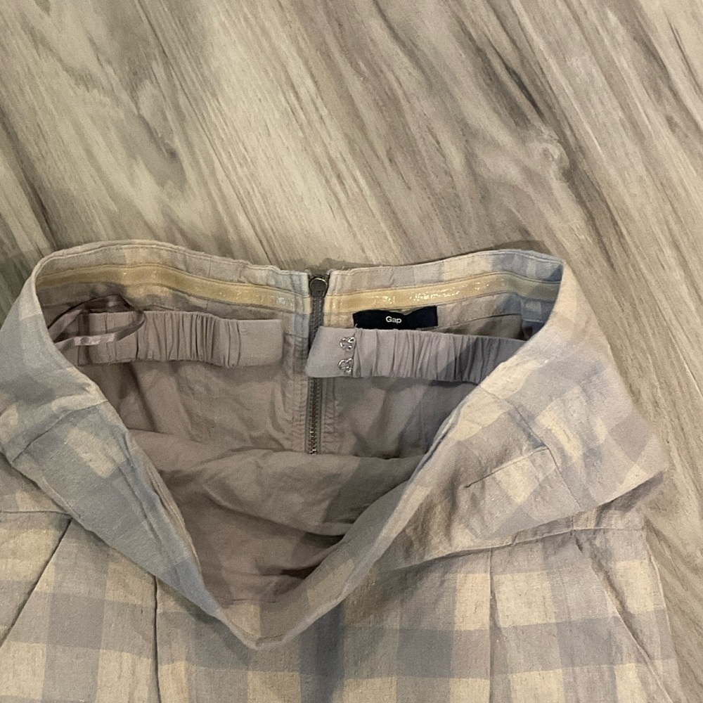 GAP Beige and Gray Checkered plaid Strapless Dress, Spring, Summer, Easter - Picture 3 of 8